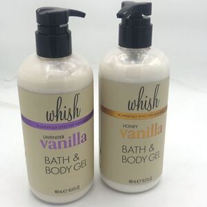 Whish Bath and Body Gel Lot Honey Vanilla and Lavender Vanilla
